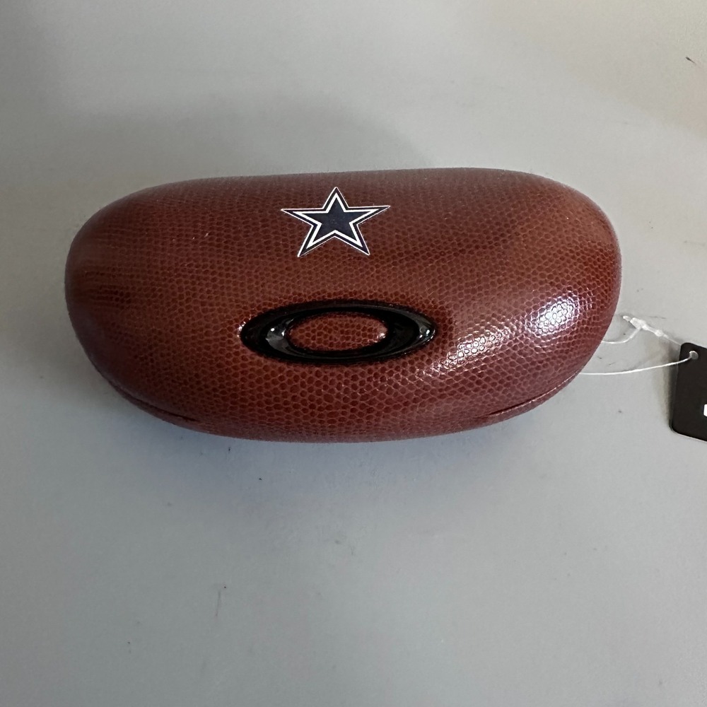 Oakley Dallas Cowboys NFL Football Sunglasses Hard Case Brown Textured Star Logo